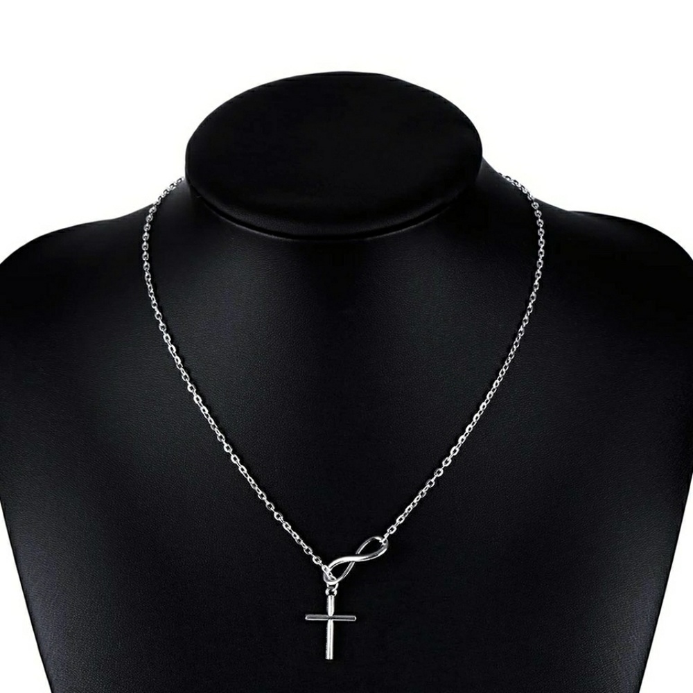 Cross Infinity Necklace - Adjustable Necklace - Picture 2 of 3